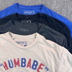 [Lot of 4] BASEBALLISM Mens L Polyester Blend Graphic T-Shirt Stretch American